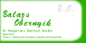 balazs obernyik business card